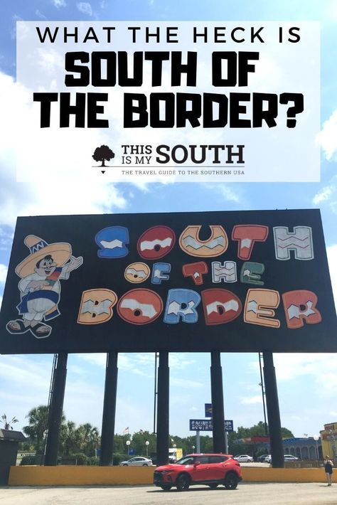 If you have ever driven the area of I-95 along North and South Carolina, you have probably seen the familiar signs for South of the Border. The guide for This Is My South explains how South of the Border is about the only thing in the small town of Dillon, and it is a pretty eye-catching roadside attraction. The next time you find yourself in the area (South Carolina) or on a road trip driving down that lonely stretch of I-95, take a few minutes to stop and visit South of the Border. Mexican Cartoon, Roadside America, Red Roof Inn, Girls Weekend Getaway, Southern Travel, Bucket List Vacations, Romantic Weekend Getaways, South Of The Border, North And South