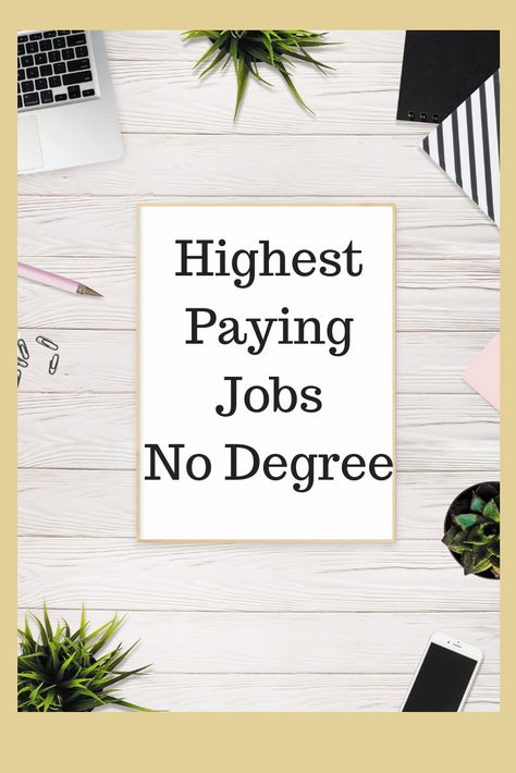 Highest Paying Jobs Without A Degree, Jobs For Women No Degree, High Paying Jobs No Degree, Careers Without A Degree, Jobs Without A Degree, Biology Degree, Highest Paying Jobs, Best Part Time Jobs, High Paying Careers