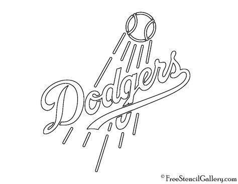 MLB - Los Angeles Dodgers Logo Stencil Dodgers Pumpkin Carving, La Dodgers Logo, Baseball Coloring Pages, Calendar Planning, Diamondbacks Logo, Super Coloring Pages, Bat Coloring Pages, Football Coloring Pages, Los Angeles Dodgers Logo