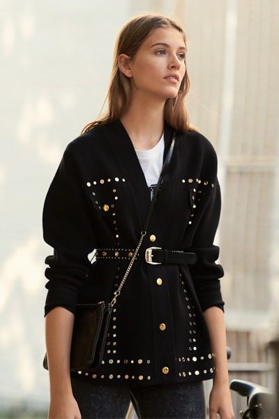 The Coolest New Pieces At Sandro Right Now For Autumn Winter Studded Sweater, Mon Dressing, Sandro Paris, Estilo Chic, Sweater Collection, French Girl, Style Chic, Black Sweaters, Chic Style