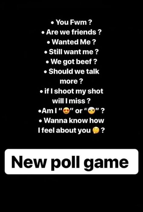 poll game instagram, mariahkayhearts 👅 Polls To Ask On Instagram, Rating People Instagram, Question Polls For Instagram, Spam Polls Instagram, Lets Play A Game Instagram Story, Insta Polls Questions, Things To Do On Instagram Story, Post My Instagram Game, Rate Me Instagram Story