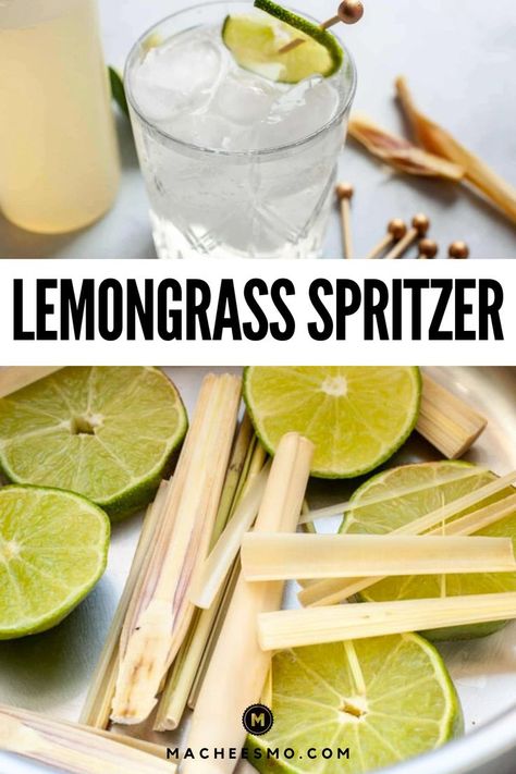 Lemon Grass Drink Recipes, Lemon Grass Drink, Lemongrass Cocktail Recipes, Thai Lemongrass Margarita, Lemon Lime And Bitters, Soups For Kids, Fall Drink Recipes, Vodka Tonic, Spritzer Recipes