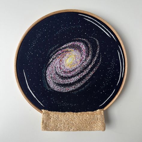 Milky Way in the Snow Globe Hand Embroidery Pattern. Hand - Etsy Milky Way Embroidery, Galaxy Embroidery Pattern, Outer Space Embroidery, Nebula Embroidery, Cosmic Embroidery, Embroidery Galaxy, Space Embroidery Pattern, Creative Embroidery Ideas, Universe Embroidery