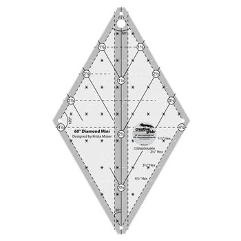 Creative Grids Non-Slip 60 Degree Diamond Ruler | Shabby Fabrics Diamond Template, Quilt In A Day, Keepsake Quilting, Quilt Stores, Garden Quilt, Precut Quilts, Shabby Fabrics, Quilting Rulers, 60 Degrees