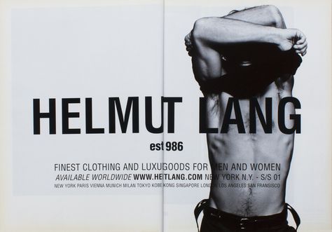 IT'S BEEN A DECADE: fashin Helmut Lang Campaign, Portfolio Layout, Fashion Portfolio, Editorial Layout, Book Layout, Magazine Layout, Ad Campaign, Helmut Lang, Graphic Design Posters