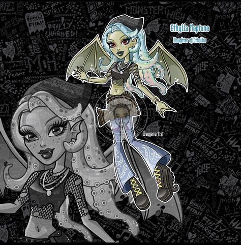 Monster High Oc, Arte Monster High, Monster High Pictures, Moster High, Monster High Art, Cool Monsters, Monster High Characters, Miraculous Ladybug Comic, Doll Repaint