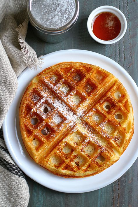 Cornmeal Waffles, Buttermilk Waffles, Hearty Vegetable Soup, Fried Chicken And Waffles, Waffle Ingredients, Buttermilk Fried Chicken, Waffle Recipe, Breakfast Waffles, Waffle Iron