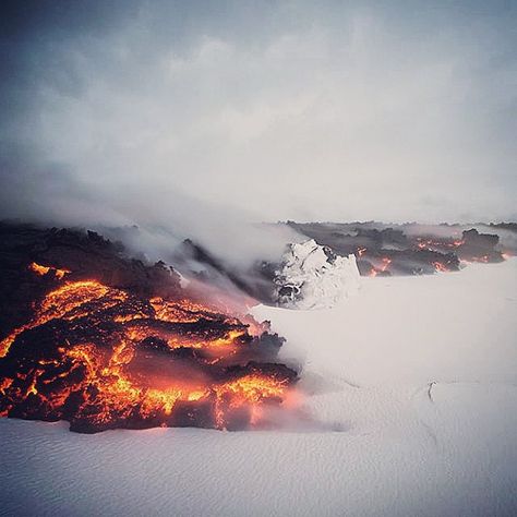 Iceland, land of fire and ice Fire Aesthetic, Ice Aesthetic, Land Of Fire And Ice, Visit Iceland, Nordic Countries, Robert Frost, Ochako Uraraka, Iceland Travel, Fire And Ice