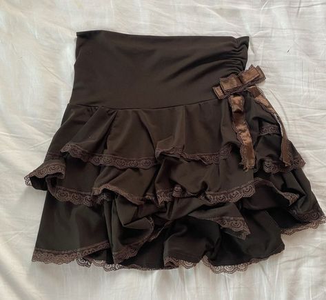 Credits: @daisiesjunk IG Coquette Men, Skirt With Bow, Brown Skirts, Looks Style, Dream Clothes, Outfits Ideas, School Outfits, Look Cool, Miss Me