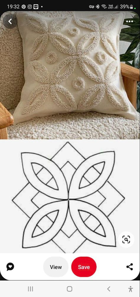 Needle Cushion, Pillow Drawing, Clothes Embroidery Diy, Knitted Cushions, Embroidery Template, Punch Needle Patterns, Hand Embroidery Projects, Punch Needle Embroidery, Needle Punch