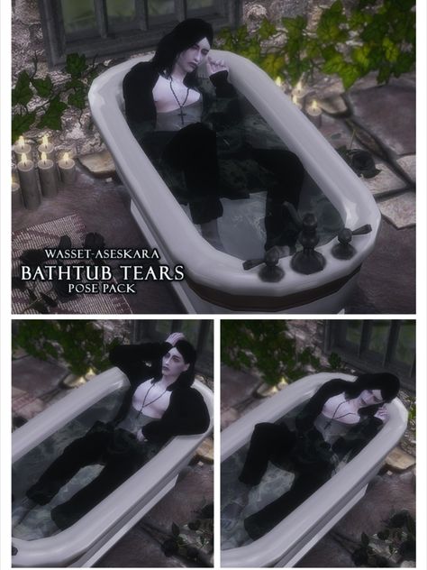 Sims 4 Bath Poses, Sims 4 Umbrella Pose, Sims 4 Bathtub Poses, Sims 4 Horror Poses, Poor Sims 4 Cc, Sims 4 Silent Hill Cc, Sims 4 Vampire Poses, Sims Pose Pack, Sims 4 Bathtub Cc