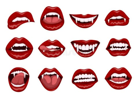 Female red vampire lips with bite fangs. Mouth with long pointed canine teeth. V #Sponsored , #Affiliate, #PAID, #vampire, #Female, #red, #lips Mouth Clipart, Teeth Vector, Inktober Ideas, Canine Teeth, Red Vampire, Teeth Drawing, Vampire Drawings, Tooth Tattoo, Monster Mouth