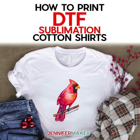 DTF T-Shirt Printing at Home on COTTON: Sublimation Print Hack! - Jennifer Maker How To Screen Print Shirts, Jennifer Maker, Sublimation Shirt, Screen Printing Shirts, Sublime Shirt, Copy Paper, Shirt Printing, Sublimation Paper, Diy Creative Crafts