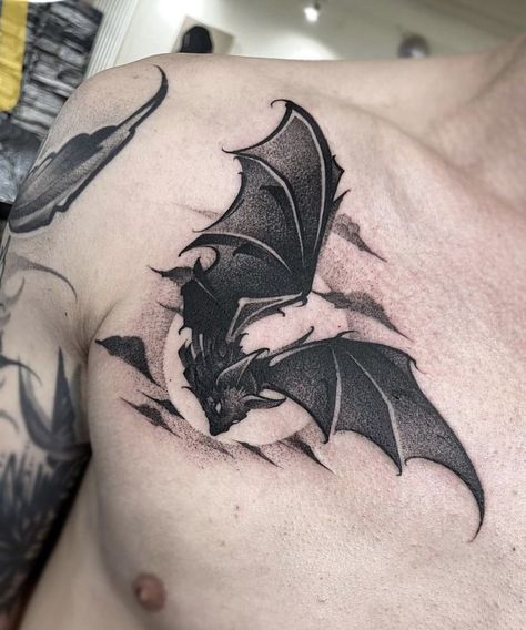 Rip Tattoos For Mom, Bats Tattoo Design, Feminine Skull Tattoos, Goth Tattoo, Bat Tattoo, Flash Tattoo Designs, Creepy Tattoos, Gaming Tattoo, Gothic Tattoo