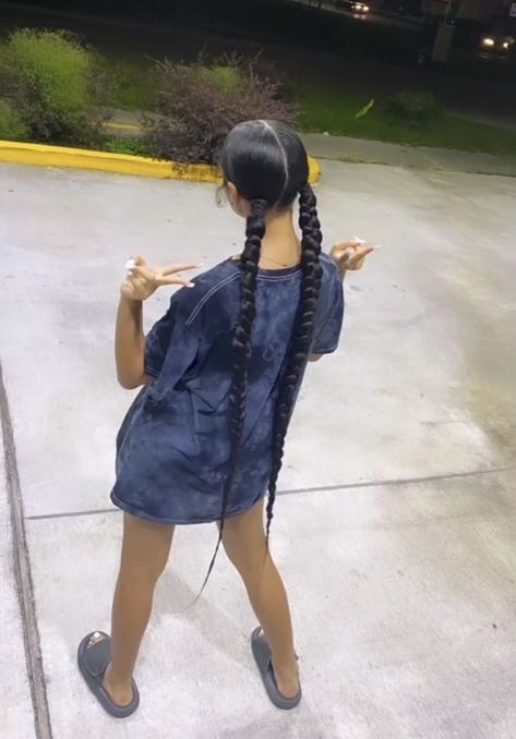 Mixed Curly Hair, Sleek Ponytail Hairstyles, Braids Hairstyles Pictures, Cute Box Braids Hairstyles, Braided Hairstyles For Teens, Pigtail Braids, Protective Hairstyles Braids, Hairdos For Curly Hair, Pretty Braided Hairstyles