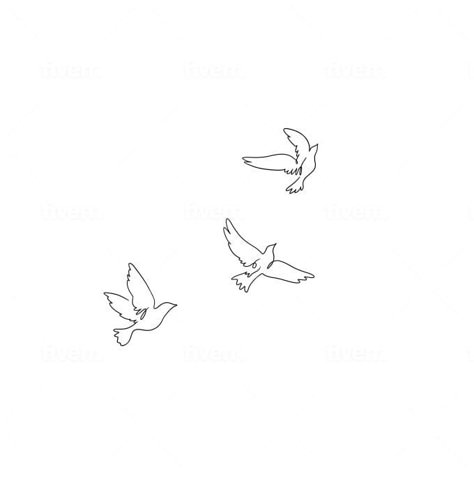 Sparrow Tattoo Design Drawings, Bird Drawings Tattoo, Bird Tattoos For Women Collar Bone, White Ink Collar Bone Tattoo, Pretty Dove Tattoo, Small Bird Hand Tattoo, 3 Flying Birds Tattoo, Small Flying Birds Tattoo Design, Seasons Of Life Tattoo