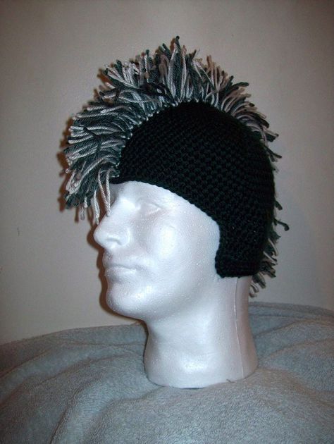 Mohawk Crochet Patterns Beanie, Crochet Patterns For Hats, Hat Crochet Patterns, Beanie Hat Crochet Pattern, Beanie Hat Crochet, Crochet Mens Hat, Crochet Men, Customer Loyalty, Hat Crochet