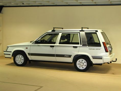 Toyota Tercel 4WD "Snow"  1986 - first car my parent's got me (?) - a white toyota tercel - stick shift!!! The transmission (reverse) finally went out on it. Toyota Tercel 4wd, White Toyota, Toyota Van, White Van, Japanese Sports Cars, Toyota Tercel, Stick Shift, Toyota Cars, Top Cars