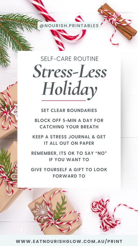 Self Care Tips: Stress-Less Over The Holidays | Try these simple self care ideas for coping with holiday stressors and how to practice more self care in your Life. Browse more on EatNourishGlow.com.au and our The Self Care Blog for women and mothers! Coping With Holiday Stressors, Christmas Self Care, Learn To Love Yourself, Holiday Tips, Holiday Prep, Self Care Ideas, Wellness Wednesday, Learning To Love Yourself, Holiday Set