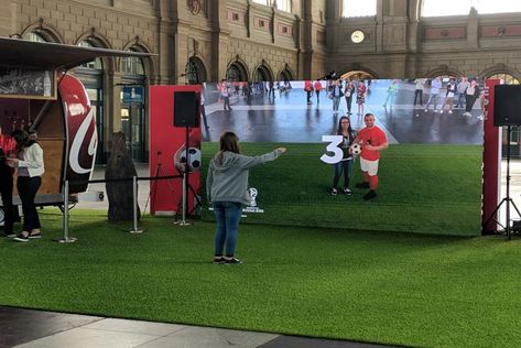 Soccer Activation, Photo Activation, Ambient Advertising, Ar Experience, Stage Concept, Activation Ideas, Marketing Activations, Olympics 2024, Soccer Theme