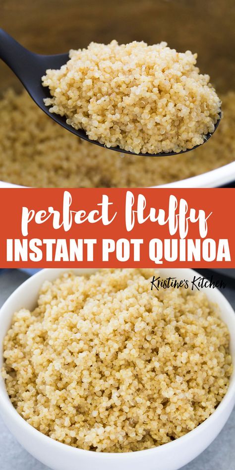 Instantpot Quinoa, Instant Pot Quinoa Recipes, Fluffy Quinoa, Perfect Quinoa, Instant Pot Quinoa, Cooked Quinoa, Quinoa Recipe, Making Quinoa, Cheap Healthy