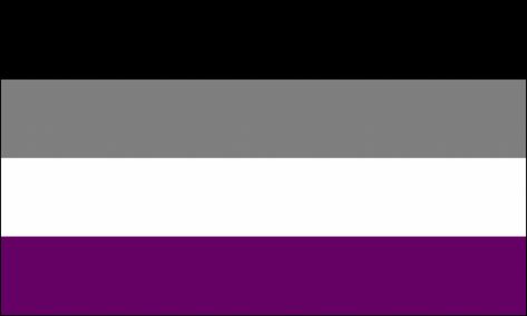 ASSEXUALITY FLAG - 2010 - Black:  Asexuality. Grey: Grey-Asexuality and Demisexuality. White: Non-asexual partners and allies. Purple: Community. Acesexual Flag, Ace Flag Aesthetic, Aro Flag, Asexual Aesthetic, Demisexual Flag, Asexual Flag, Ace Flag, Ace Pride, Asexual Pride