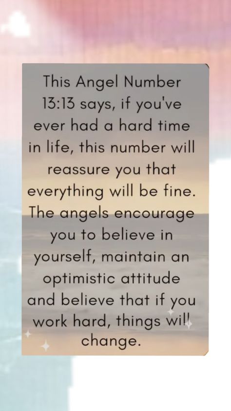 angel number 1313 1313 Angel Number, Angel Number 13, Money Affirmations, Angel Number, Angel Numbers, Believe In You, Work Hard, Affirmations, Encouragement