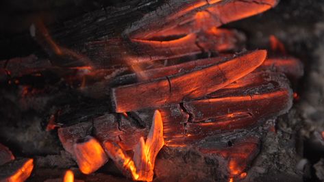 Slow motion - Blowing on burning wood fire, hot glowing flame embers Stock Footage,#burning#wood#fire#Slow Fire Embers, Burning Wood, 4k Wallpaper, Bowl Designs, Slow Motion, Fire And Ice, Wood Burning, The Fire, Stock Video