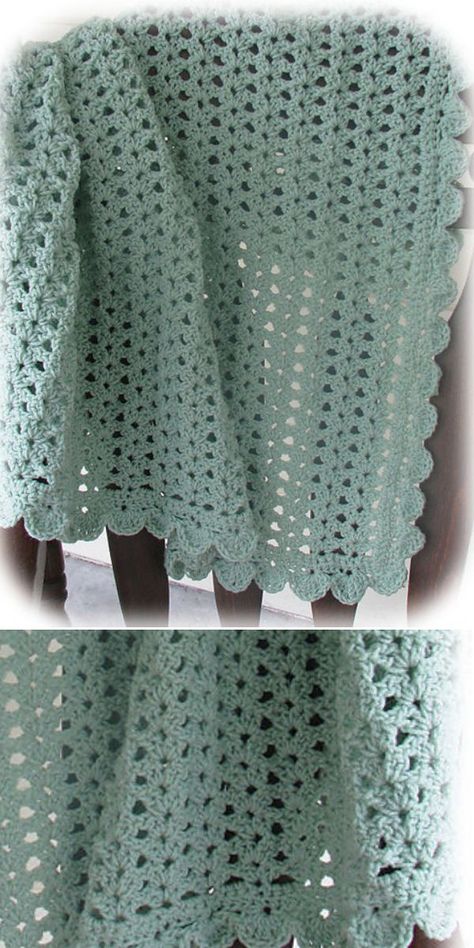 Crochet lacy scarf