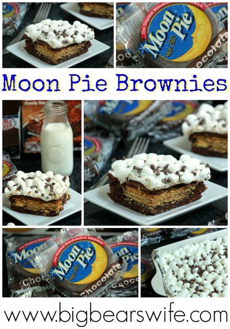 Recipes With Moon Pies, Moon Pie Dessert, Moon Pie Cake, Moonpie Recipe, Moon Pie Recipe, Southern Recipes Desserts, Eclipse Party, Allergy Recipes, Pie Brownies