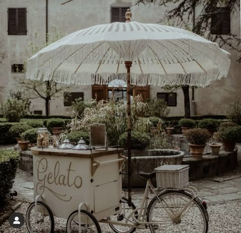 Gelato Cart, Rustic Italian Wedding, Italian Themed Parties, Wedding Pool Party, Ice Cream Cart, Event Bar, The Wedding Cake, After The Wedding, Rustic Italian