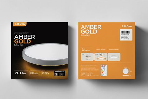 Plan.B | LED Lights Packages on Behance Lamp Box Design, Bulb Packaging Design, Bulb Packaging, Led Bulb Packaging, Electronic Packaging, Medical App, Gold Ceiling Light, Amazon Top, Tommee Tippee