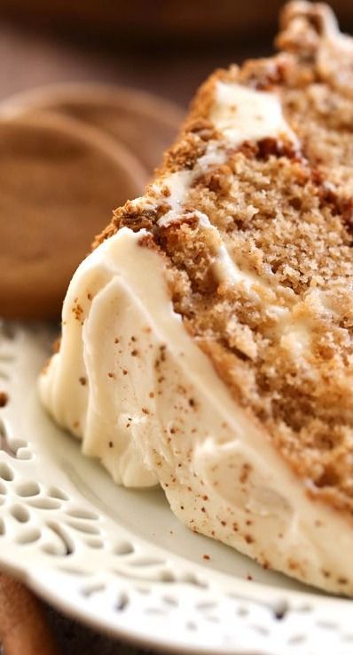 Gingersnap Spice Cake | Chef in Training Gingerbread Dessert Recipes, Pretty Recipes, Gingerbread Dessert, Gingerbread Ideas, Cake Mini, Types Of Desserts, Ginger Snap Cookies, A Piece Of Cake, Spice Cake