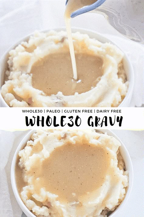 Gravy is such an easy way to elevate your dinner and add so much additional flavor. This Whole30 Gravy is simple, paleo, dairy free, gluten free and oh so good! #finishedwithsalt #whole30gravy #paleogravy #thanksgiving #easypaleo #easywhole30 #gravy | finishedwithsalt.com Whole 30 Gravy, Paleo Gravy, Healthy Gravy, Gluten Free Gravy, Simple Paleo, Paleo Thanksgiving, Salt Recipes, Whole 30 Breakfast, Dairy Free Gluten Free