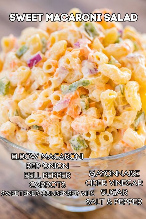 Best Macaroni Salad Ever, Sweet Macaroni Salad Recipe, Sweet Macaroni Salad, The Best Macaroni Salad, Southern Macaroni Salad, Salad Dressing Recipes Vinaigrette, Homemade Macaroni Salad, Macaroni Pasta Salad, Mac Salad Recipe