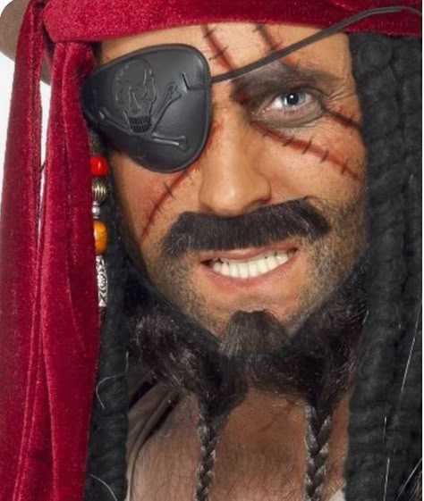 Pirate Makeup Men Halloween, Mens Pirate Makeup, Male Pirate Makeup, Pirate Makeup, Mermaid Makeup Halloween, 3 People Costumes, Pirate Girl Costume, Pirate Costume Diy, Make Carnaval