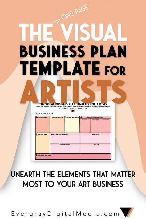 Gain clarity in your creative business with the Visual Business Plan Template for Artists. The elements that matter most to your art business might be more hidden and less obvious than you think. Evergray Media How To Start An Art Business, Artist Business Plan, Crafting Business, Start Business, Business Plan Template Free, Marketing Plan Template, Art Biz, Business Proposal Template, Tshirt Business