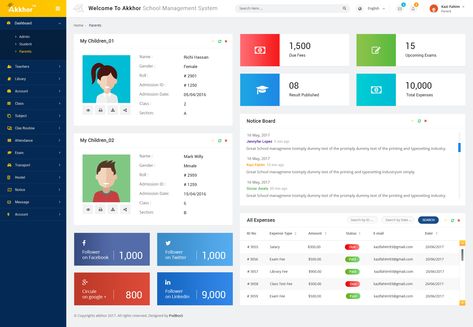 Admin - Akkhor School Management System PSD #School, #Akkhor, #Admin, #PSD School Management System Dashboard, Learning Management System Ui Design, School Management System Ui Design, School Dashboard, College Management System, Admin Panel Template, Admin Ui, Desain Ux, School Management System