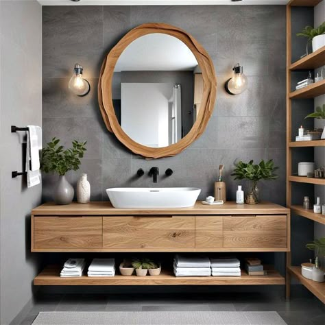 Bathroom Ideas With Cupboards, Modern Bathroom Decor Ideas Interior Design Master Bath, Bathroom With Cupboard, Bathroom Ideas With Grey Tiles, Bathroom Cupboards Ideas, Grey Toilet Design, Bathroom Pallet Ideas, Grey Bathroom Ideas Modern, Modern Classic Bathroom Design