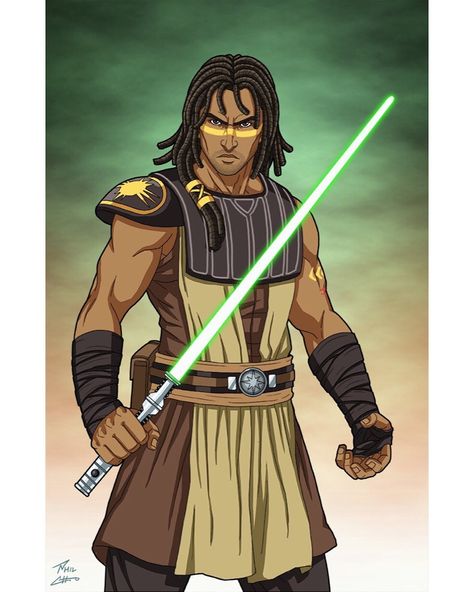 Phil Cho on Instagram: ““Quinlan Vos” (Star Wars) commissioned by rynorc. #quinlanvos #starwars #commission #philchoart” Quinlan Vos Lightsaber, Star Wars Quinlan Vos, Phil Cho Star Wars, Fig Painting, Jedi Temple Guard, Quinlan Vos, Jedi Code, Phil Cho, Jedi Art