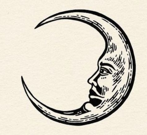 Traditional Moon Tattoo, La Luna Tattoo, Traditional Sun Tattoo, Black Flash Tattoos, Woodcut Tattoo, Traditional Tattoo Inspiration, Russian Tattoo, Medieval Tattoo, Medieval Drawings