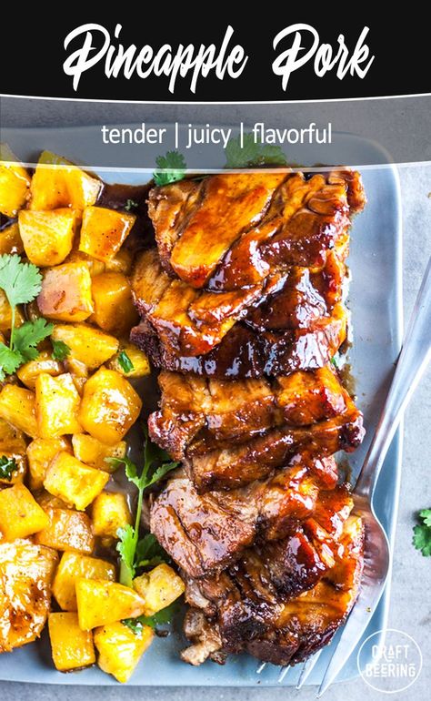 Pork Roast Recipe, Teriyaki Pork, Pineapple Pork, Leftover Pork, Pork Roast Recipes, Pork Loin Recipes, Glaze Ideas, Pineapple Recipes, Pork Dinner