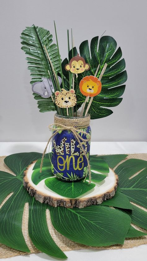 Safari Centerpiece, Lighted Table Decor, Wild One Kids Party ,baby Shower Decor, Jungle Kids Party Decor - Etsy UK Safari Centerpieces, Kids Party Centerpieces, Kids Party Decor, Jungle Theme Birthday Party, Baby Shower Safari Theme, Round Table Decor, Jungle Decor, Jungle Theme Birthday, Jungle Baby Shower Theme