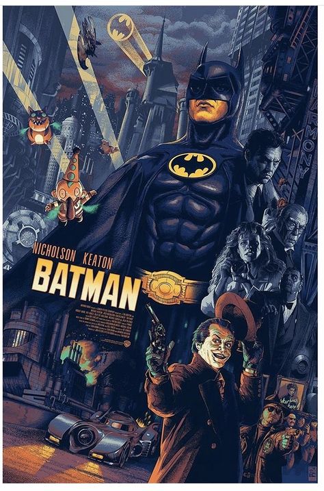 Batman Movie Posters, Tim Burton Batman, Michael Keaton Batman, Keaton Batman, Batman 1989, Batman & Robin, Batman Film, Batman Poster, Univers Dc