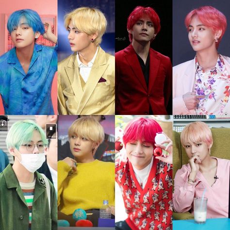 #taehyung #tae #taetae #tata #bts #v #kimtaehyung Bts Hair Colors, Jimin Hair, V Hair, Kpop Hair, Astuces Diy, Different Hair Colors, Fashion Tutorial, Kim Taehyung Wallpaper, Bts Korea