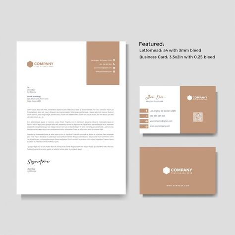 Letter Heads Design Creative, Letterhead Design Inspiration, Company Letterhead Template, Professional Letterhead, Template Green, Company Letterhead, Letterhead Business, Graphisches Design, Header Design