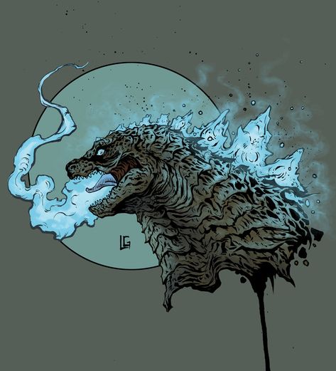 Gojira Art, Godzilla Tattoo, Giant Monster Movies, Godzilla Kaiju, Kong Godzilla, Godzilla 2014, Godzilla Wallpaper, All Godzilla Monsters, Big Scary