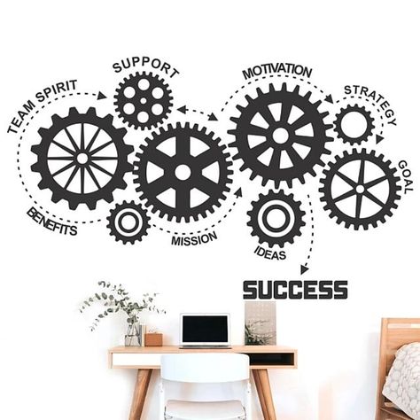 (1) WhatsApp Mural Quotes, Library Signage, Office Wall Decals, Wall Tattoo, Room Deco, Book Art Diy, Wall Graphics, Clock Wall Decor, Office Walls