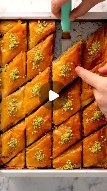 Kitchen Compilations on Instagram: "Best Baklava Recipe

No copyright infringement intended
Credits to: The Scran Line

Ingredients
Produce
• 1 Lemon
• 1 Orange
Condiments
• 1/4 cup Honey
Baking & Spices
• 1 tsp Cinnamon
• 1 1/2 cups Granulated sugar
• 1 tsp Salt
Nuts & Seeds
• 1/2 cup Pistachios
• 3 cups Walnuts
Bread & Baked Goods
• 375 g Filo pastry
Dairy
• 1 cup Butter, unsalted
Liquids
• 1 cup Water

#baklava #bestbaklava #turkishrecipes #turkey #turkishfood #baklavarecipe #sweet #desserts #sweettooth #homemadedesserts #homemaderecipes #yummyfood #recipe #recipes #foodie #foodies" Filo Dessert, Filo Pastry Dessert, Best Baklava Recipe, Honey Baking, The Scran Line, Scran Line, Filo Pastry Recipes, Baking Spices, Pistachio Baklava