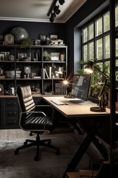 Efficient Home Office, Home Office Solutions, Creative Home Office, Office Design Home, Home Office Design Ideas, Organizational Hacks, Sleek Desk, Office Design Ideas, Cozy Office